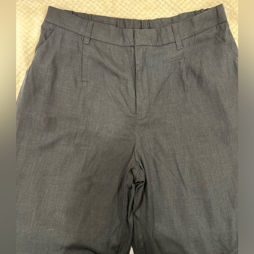 H&M Charcoal Black Crepe Trousers